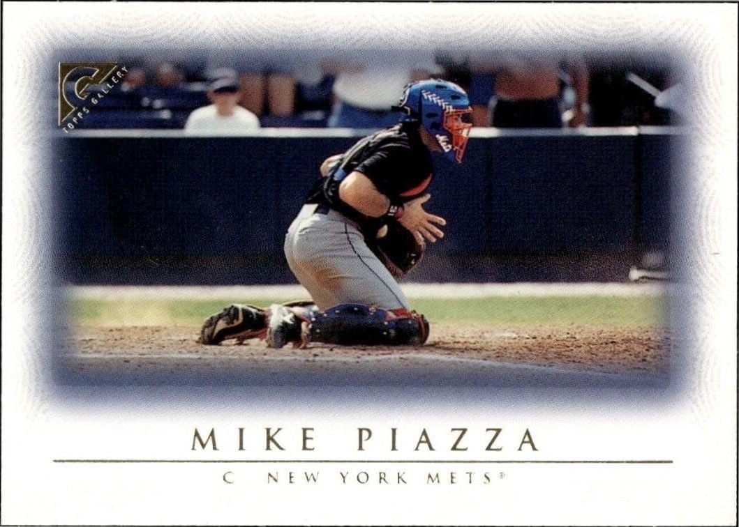 Mike Piazza 1999 Topps Gallery #14 Baseball Trading Card - Front 1999 Topps Gallery Mike Piazza #14 baseball trading card front