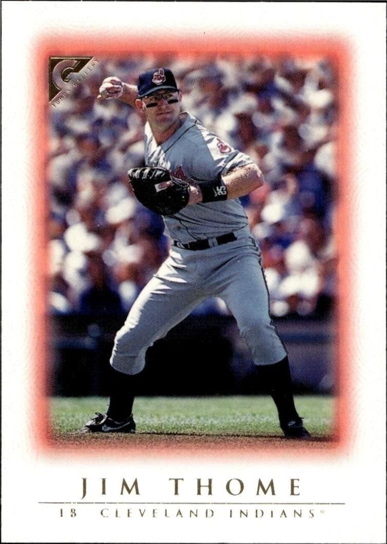 Jim Thome 1999 Topps Gallery #2 Baseball Trading Card - Front 1999 Topps Gallery Jim Thome #2 baseball trading card front
