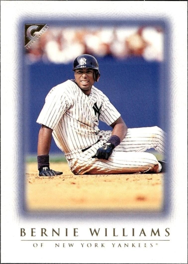 Bernie Williams 1999 Topps Gallery #3 Baseball Trading Card - Front 1999 Topps Gallery Bernie Williams #3 baseball trading card front