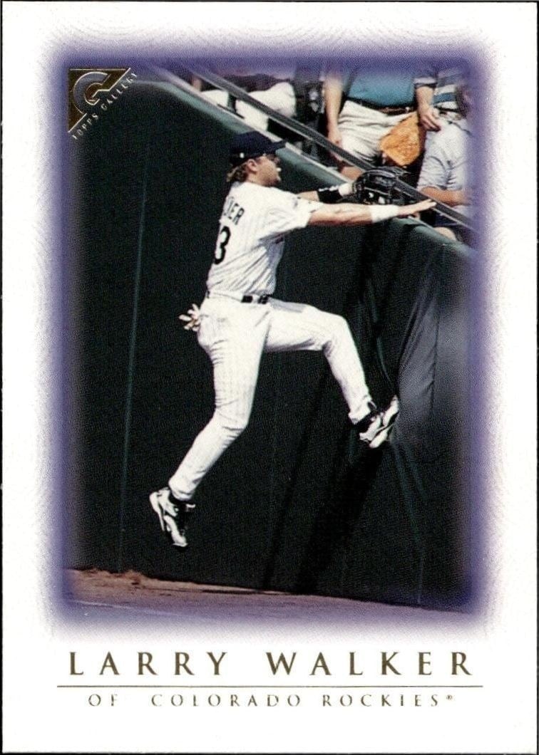 Larry Walker 1999 Topps Gallery #4 Baseball Trading Card - Front 1999 Topps Gallery Larry Walker #4 baseball trading card front