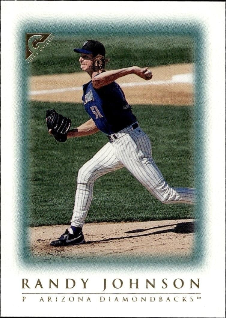 Randy Johnson 1999 Topps Gallery #73 Baseball Trading Card - Front 1999 Topps Gallery Randy Johnson #73 baseball trading card front