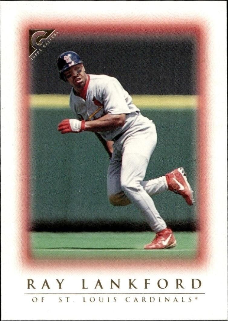 Ray Lankford 1999 Topps Gallery #87 Baseball Trading Card - Front 1999 Topps Gallery Ray Lankford #87 baseball trading card front