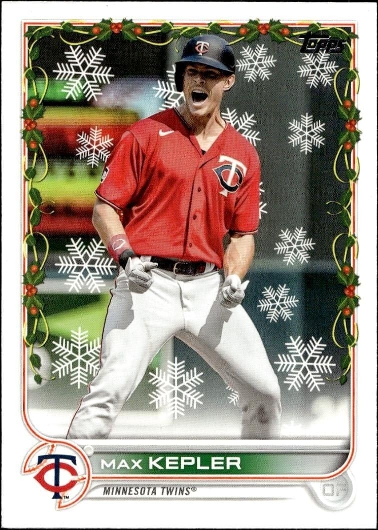 Max Kepler 2022 Topps Holiday #HW79 Baseball Trading Card - Front 2022 Topps Holiday Max Kepler #HW79 baseball trading card front