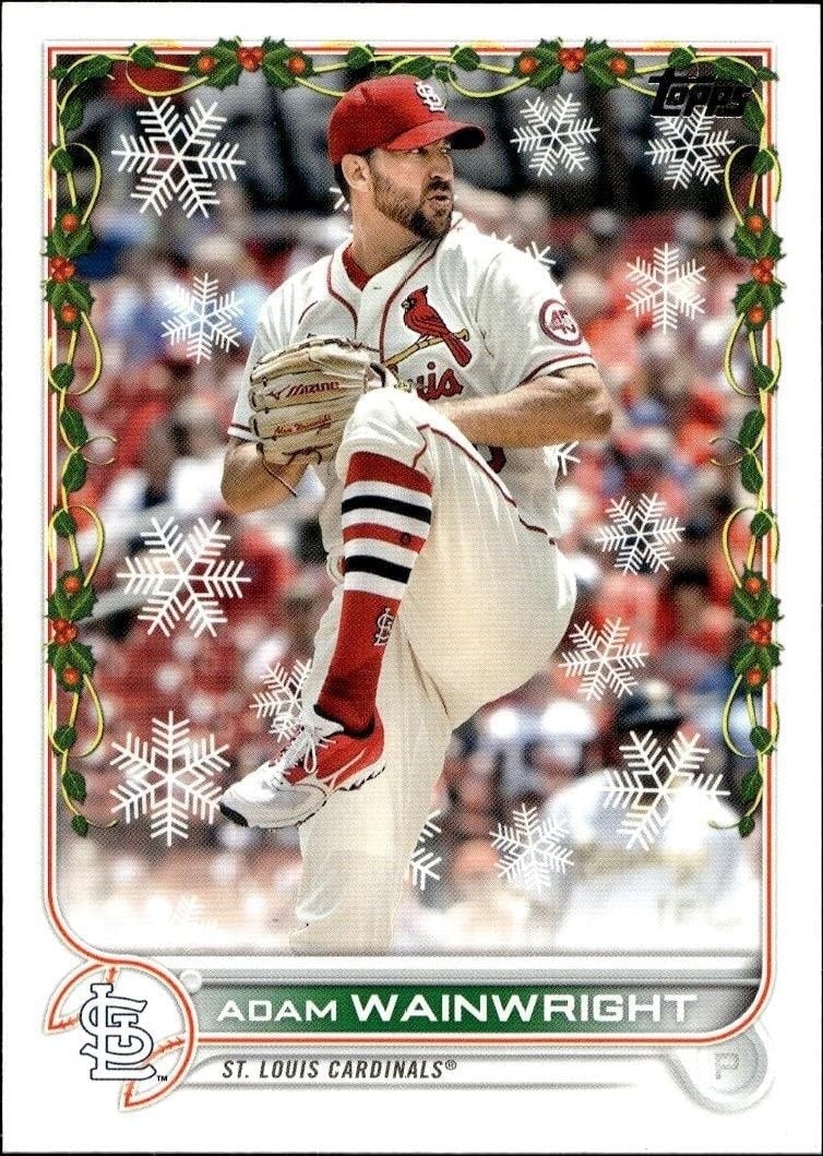 Adam Wainwright 2022 Topps Holiday #HW139 Baseball Trading Card - Front 2022 Topps Holiday Adam Wainwright #HW139 baseball trading card front