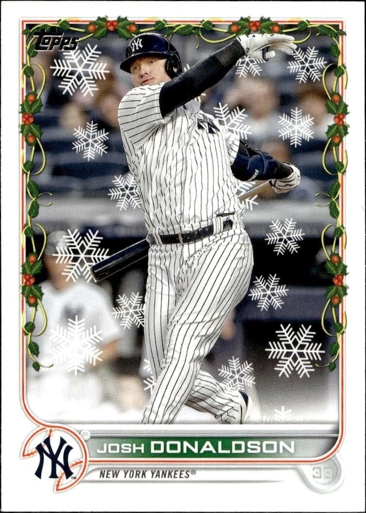 Josh Donaldson 2022 Topps Holiday #HW85 Baseball Trading Card - Front 2022 Topps Holiday Josh Donaldson #HW85 baseball trading card front