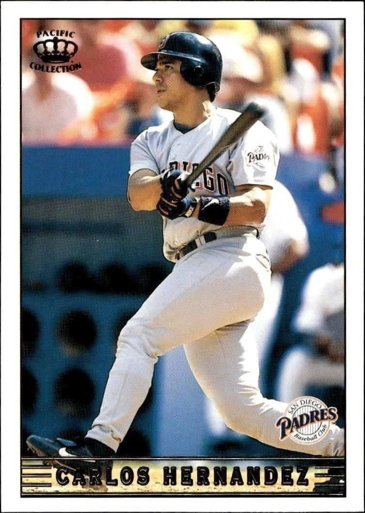 Carlos Hernandez 1999 Pacific Crown Collection #243 Baseball Trading Card - Front 1999 Pacific Crown Collection Carlos Hernandez #243 baseball trading card front