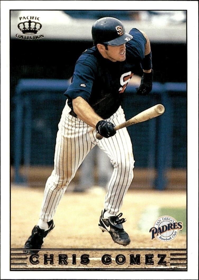 Chris Gomez 1999 Pacific Crown Collection #241 Baseball Trading Card - Front 1999 Pacific Crown Collection Chris Gomez #241 baseball trading card front