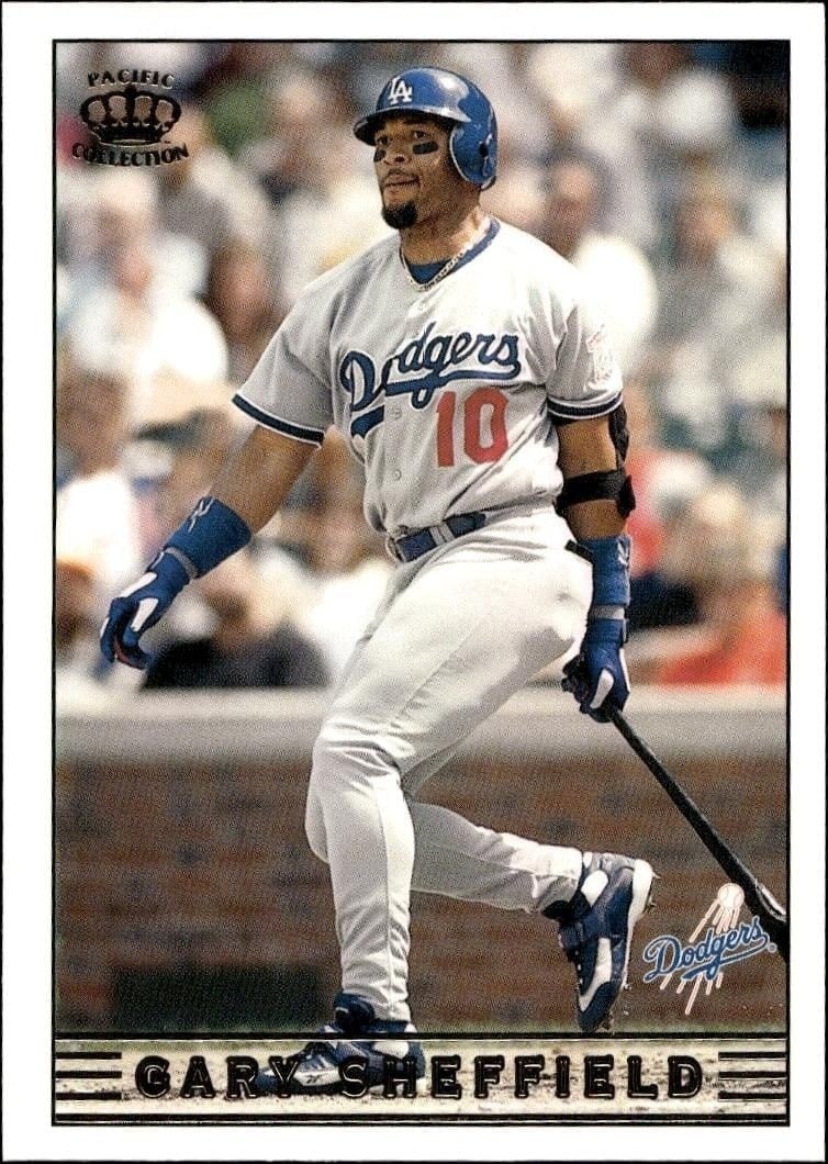 Gary Sheffield 1999 Pacific Crown Collection #145 Baseball Trading Card - Front 1999 Pacific Crown Collection Gary Sheffield #145 baseball trading card front