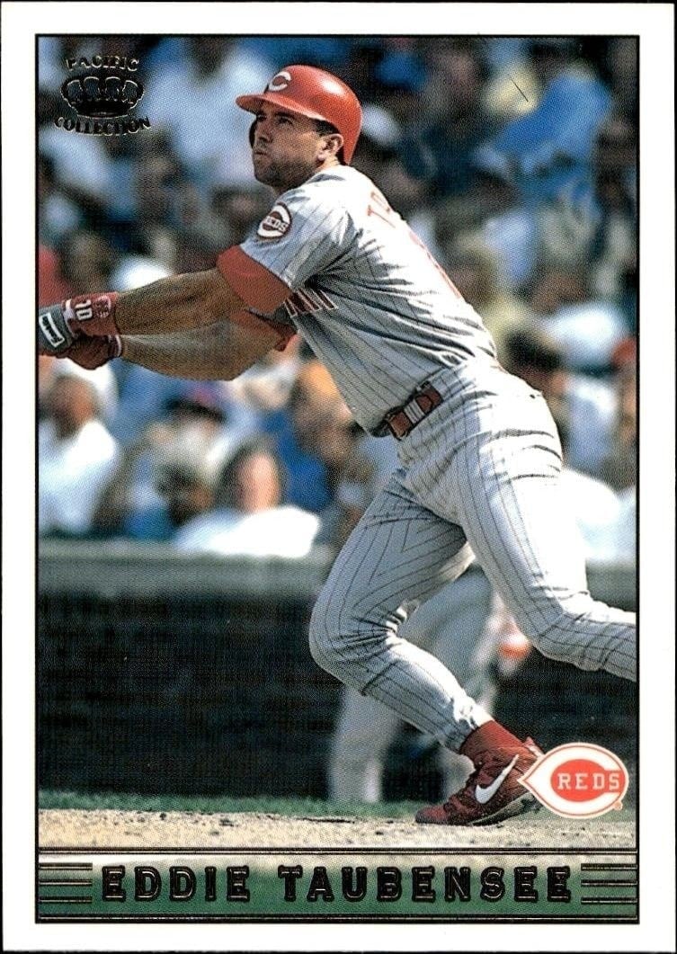 Eddie Taubensee 1999 Pacific Crown Collection #80 Baseball Trading Card - Front 1999 Pacific Crown Collection Eddie Taubensee #80 baseball trading card front