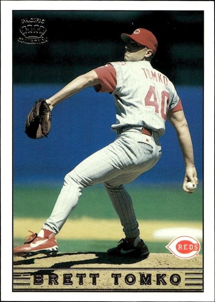 Brett Tomko 1999 Pacific Crown Collection #81 Baseball Trading Card - Front 1999 Pacific Crown Collection Brett Tomko #81 baseball trading card front