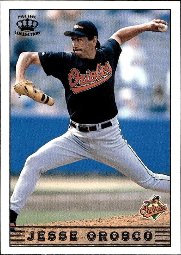 Jesse Orosco 1999 Pacific Crown Collection #38 Baseball Trading Card - Front 1999 Pacific Crown Collection Jesse Orosco #38 baseball trading card front