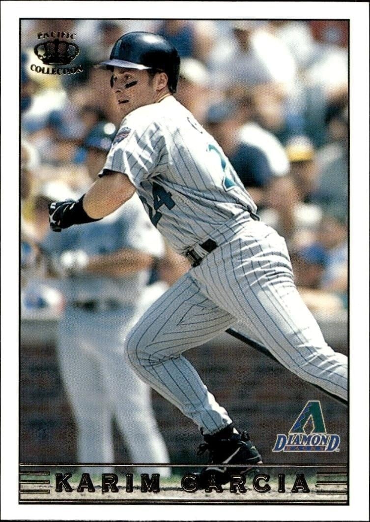 Karim Garcia 1999 Pacific Crown Collection #16 Baseball Trading Card - Front 1999 Pacific Crown Collection Karim Garcia #16 baseball trading card front