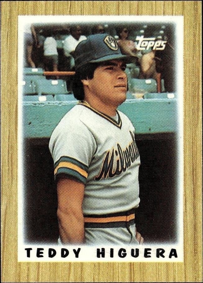 Teddy Higuera 1987 Topps Minis #60 Baseball Trading Card - Front 1987 Topps Minis Teddy Higuera #60 baseball trading card front