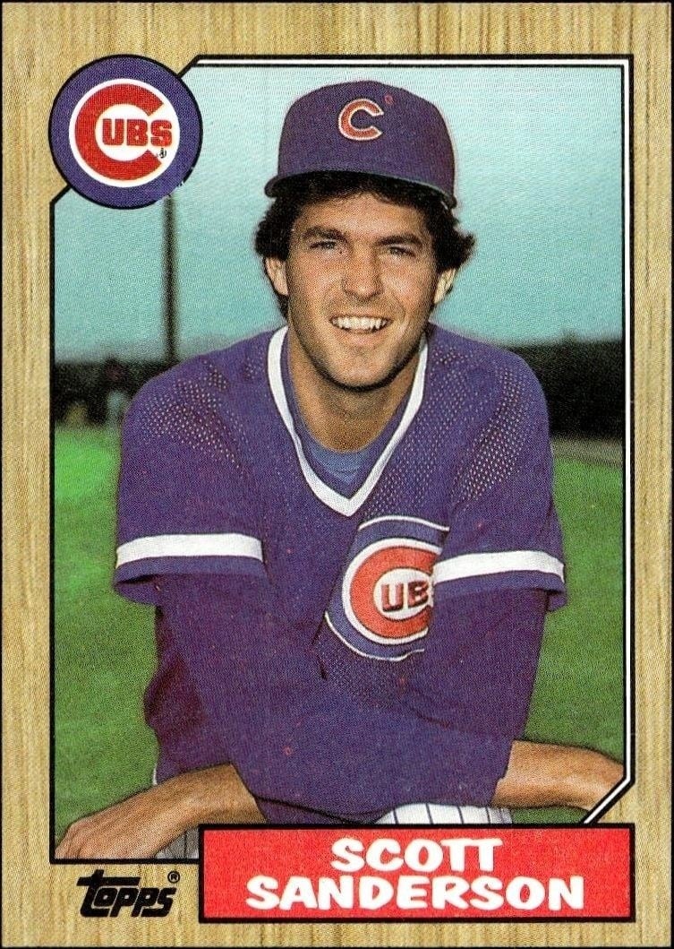 Scott Sanderson 1987 Topps #534 Baseball Trading Card - Front 1987 Topps Scott Sanderson #534 baseball trading card front