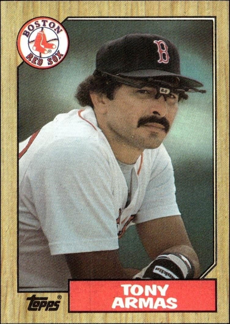 Tony Armas 1987 Topps #535 Baseball Trading Card - Front 1987 Topps Tony Armas #535 baseball trading card front