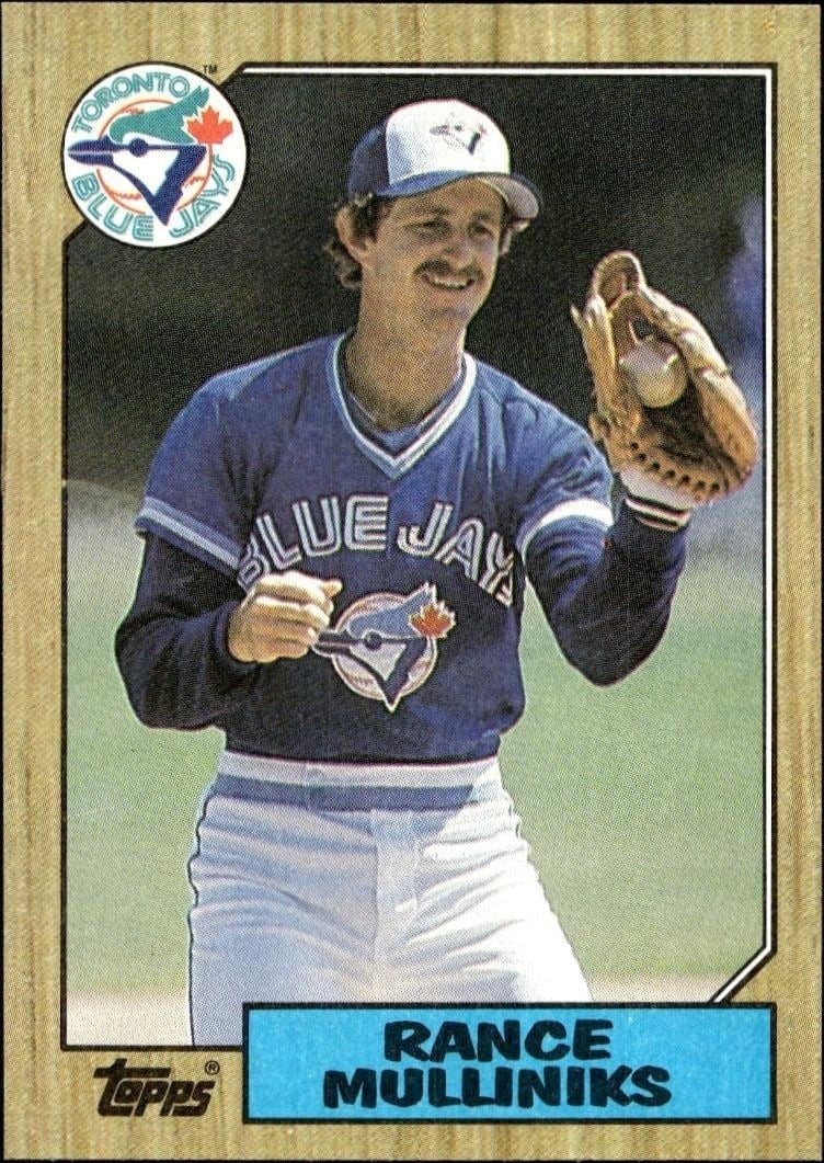 Rance Mulliniks 1987 Topps #537 Baseball Trading Card - Front 1987 Topps Rance Mulliniks #537 baseball trading card front