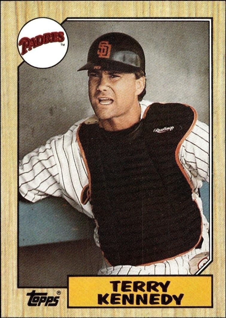 Terry Kennedy 1987 Topps #540 Baseball Trading Card - Front 1987 Topps Terry Kennedy #540 baseball trading card front