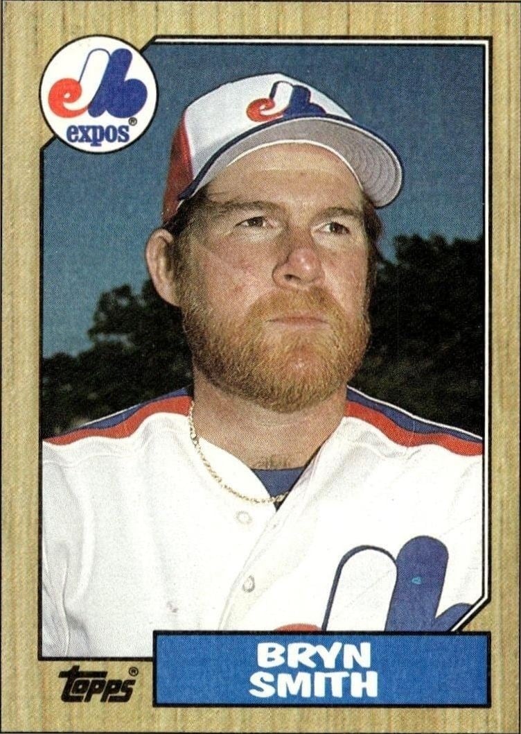 Bryn Smith 1987 Topps #505 Baseball Trading Card - Front 1987 Topps Bryn Smith #505 baseball trading card front