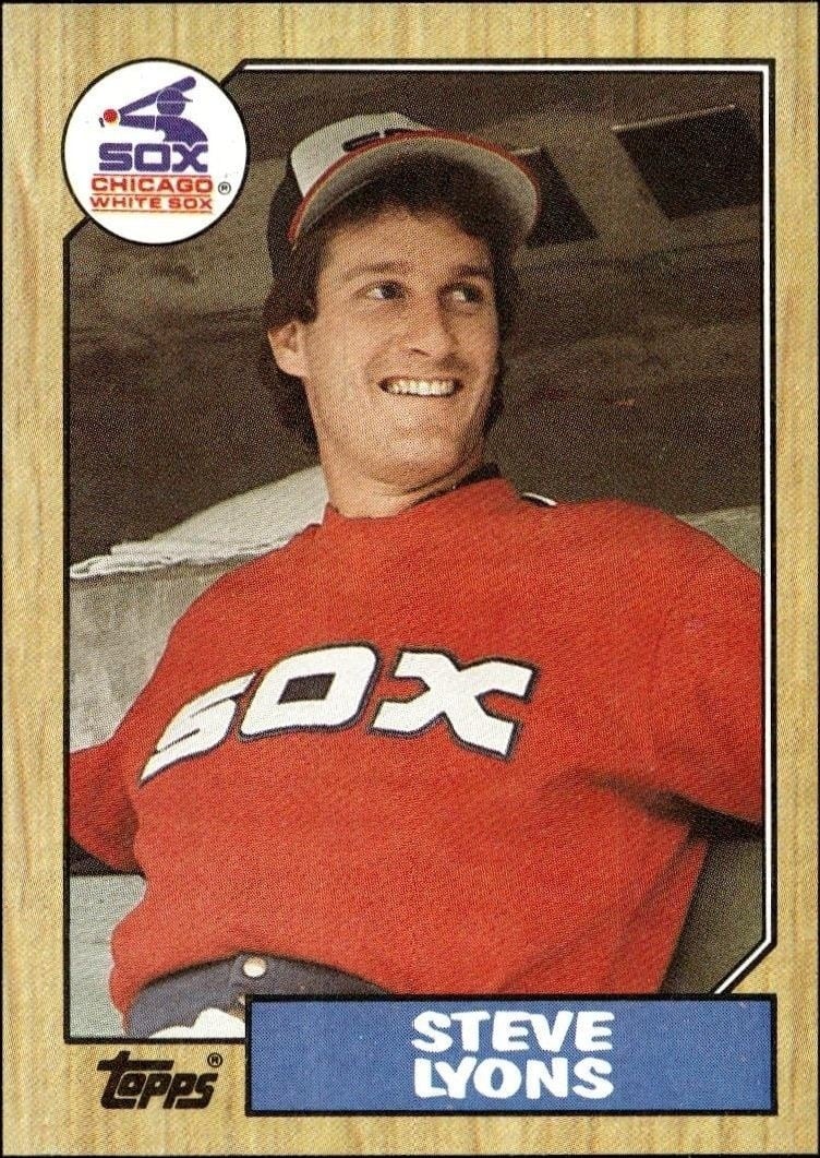 Steve Lyons 1987 Topps #511 Baseball Trading Card - Front 1987 Topps Steve Lyons #511 baseball trading card front