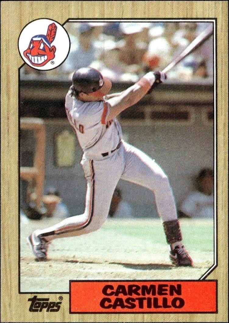 Carmen Castillo 1987 Topps #513 Baseball Trading Card - Front 1987 Topps Carmen Castillo #513 baseball trading card front