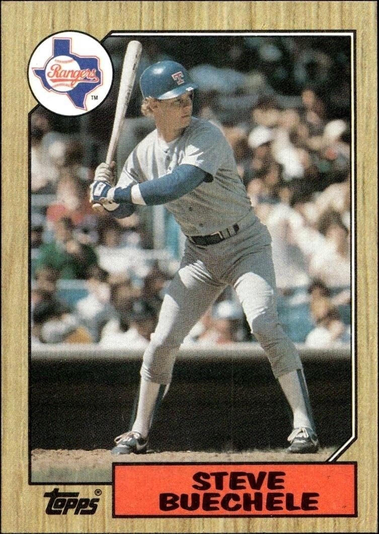 Steve Buechele 1987 Topps #176 Baseball Trading Card - Front 1987 Topps Steve Buechele #176 baseball trading card front