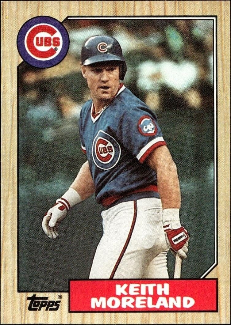 Keith Moreland 1987 Topps #177 Baseball Trading Card - Front 1987 Topps Keith Moreland #177 baseball trading card front