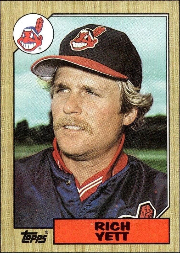 Rich Yett 1987 Topps #134 Baseball Trading Card - Front 1987 Topps Rich Yett #134 baseball trading card front