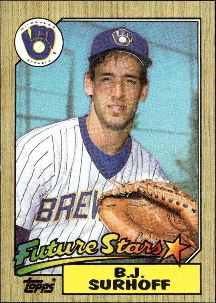 B.J. Surhoff 1987 Topps #216 Baseball Trading Card - Front 1987 Topps B.J. Surhoff #216 baseball trading card front