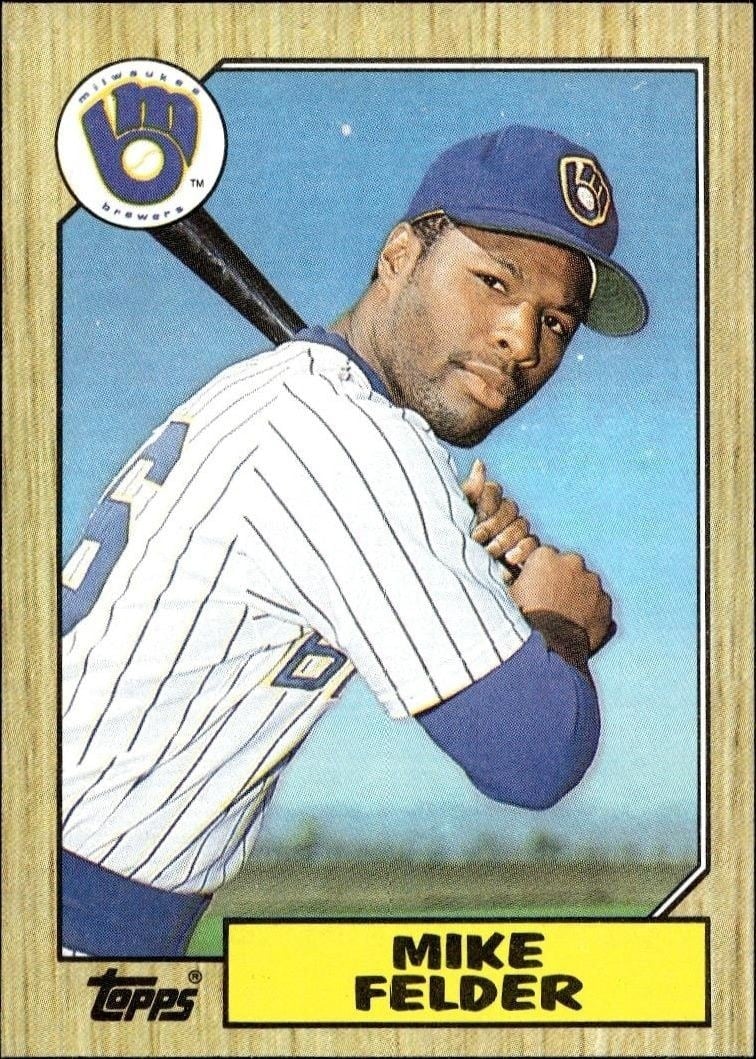 Mike Felder 1987 Topps #352 Baseball Trading Card - Front 1987 Topps Mike Felder #352 baseball trading card front