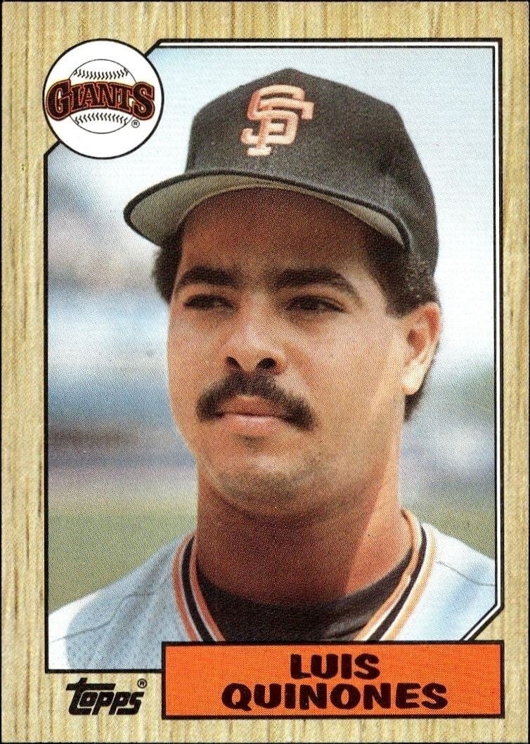 Luis Quinones 1987 Topps #362 Baseball Trading Card - Front 1987 Topps Luis Quinones #362 baseball trading card front