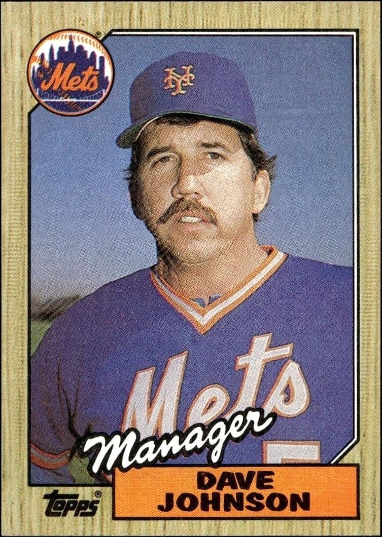 Dave Johnson 1987 Topps #543 Baseball Trading Card - Front 1987 Topps Dave Johnson #543 baseball trading card front