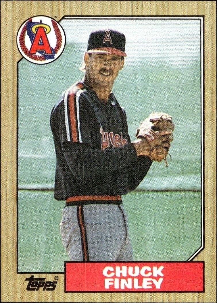 Chuck Finley 1987 Topps #446 Baseball Trading Card - Front 1987 Topps Chuck Finley #446 baseball trading card front