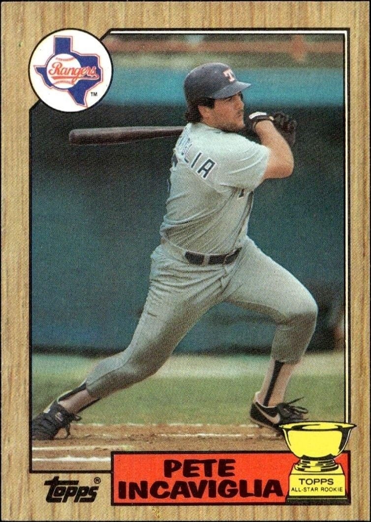 Pete Incaviglia 1987 Topps #550 Baseball Trading Card - Front 1987 Topps Pete Incaviglia #550 baseball trading card front