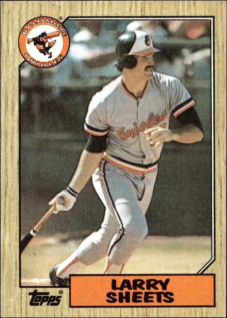 Larry Sheets 1987 Topps #552 Baseball Trading Card - Front 1987 Topps Larry Sheets #552 baseball trading card front