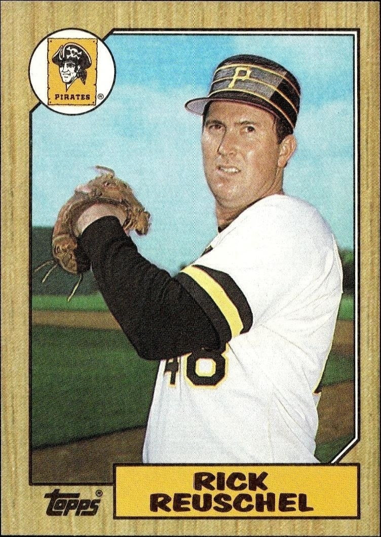 Rick Reuschel 1987 Topps #521 Baseball Trading Card - Front 1987 Topps Rick Reuschel #521 baseball trading card front