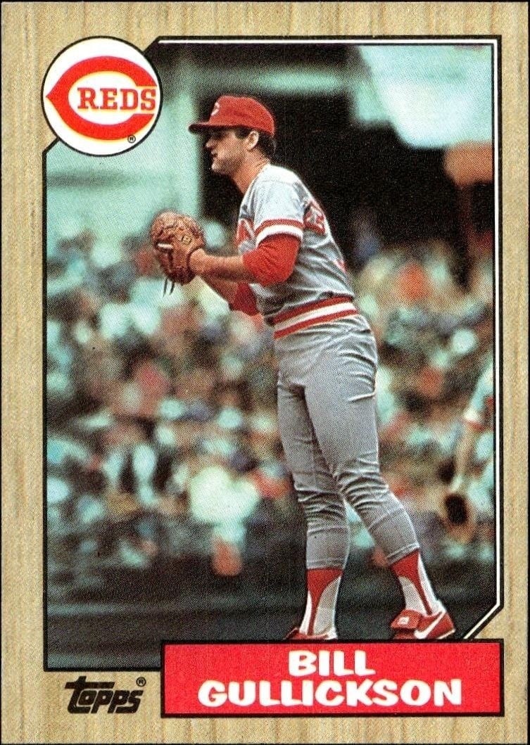 Bill Gullickson 1987 Topps #489 Baseball Trading Card - Front 1987 Topps Bill Gullickson #489 baseball trading card front