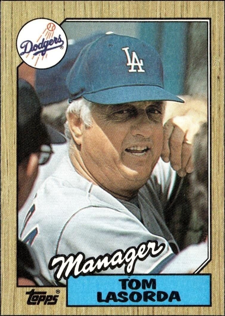 1987 Topps Tom Lasorda #493 trading card