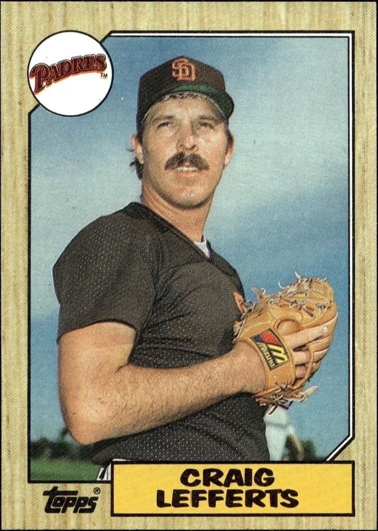 Craig Lefferts 1987 Topps #501 Baseball Trading Card - Front 1987 Topps Craig Lefferts #501 baseball trading card front