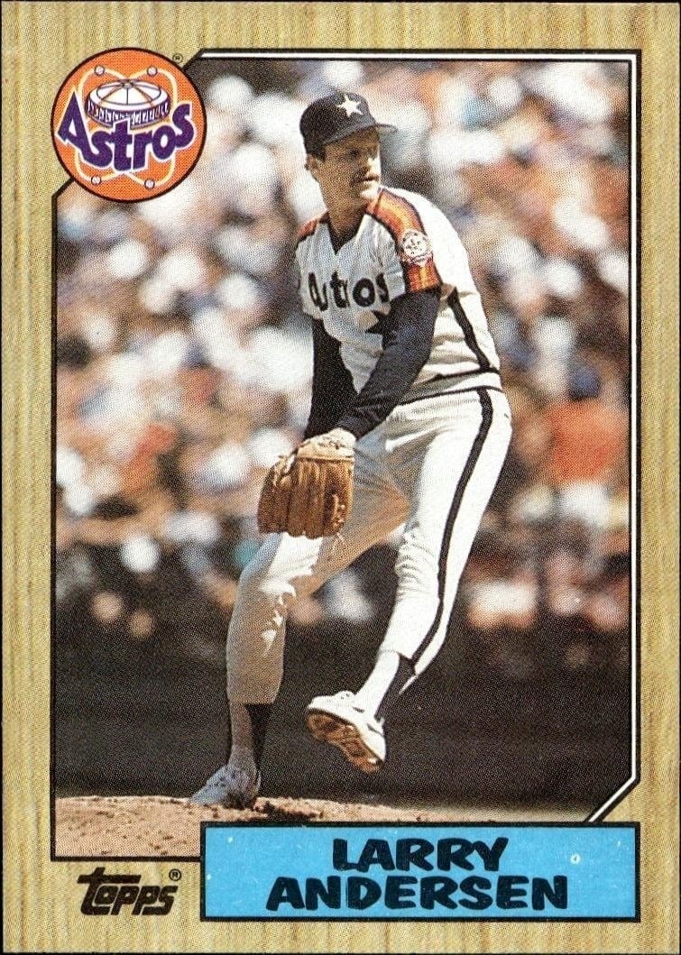 Larry Andersen 1987 Topps #503 Baseball Trading Card - Front 1987 Topps Larry Andersen #503 baseball trading card front
