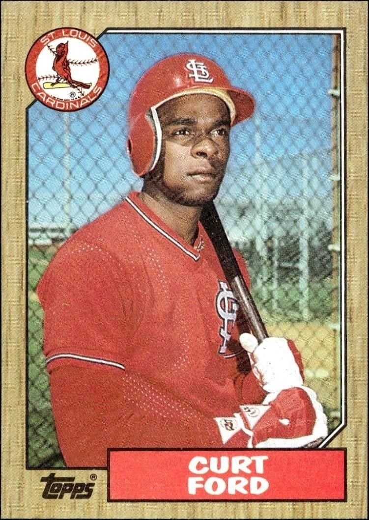 Curt Ford 1987 Topps #399 Baseball Trading Card - Front 1987 Topps Curt Ford #399 baseball trading card front