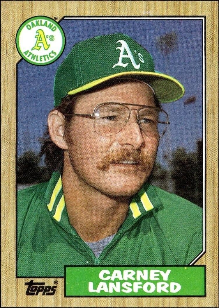 1987 Topps Carney Lansford #678 trading card