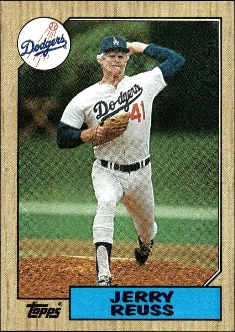 Jerry Reuss 1987 Topps #682 Baseball Trading Card - Front 1987 Topps Jerry Reuss #682 baseball trading card front