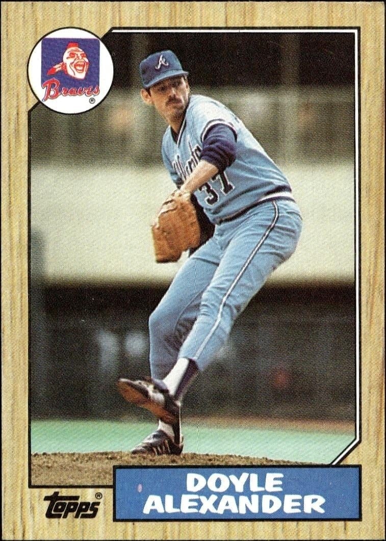 Doyle Alexander 1987 Topps #686 Baseball Trading Card - Front 1987 Topps Doyle Alexander #686 baseball trading card front