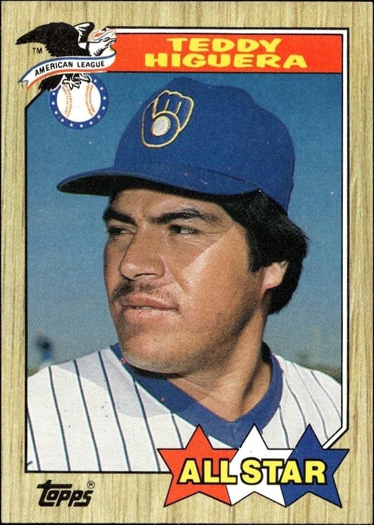Teddy Higuera 1987 Topps #615 Baseball Trading Card - Front 1987 Topps Teddy Higuera #615 baseball trading card front