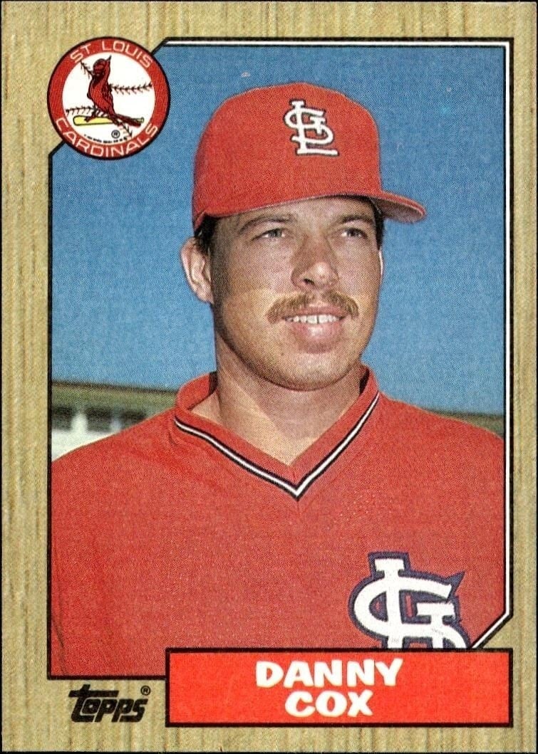 Danny Cox 1987 Topps #621 Baseball Trading Card - Front 1987 Topps Danny Cox #621 baseball trading card front