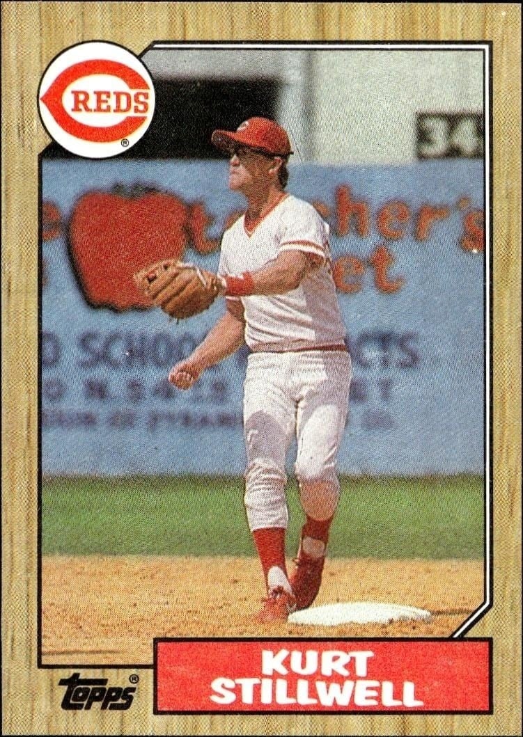 Kurt Stillwell 1987 Topps #623 Baseball Trading Card - Front 1987 Topps Kurt Stillwell #623 baseball trading card front
