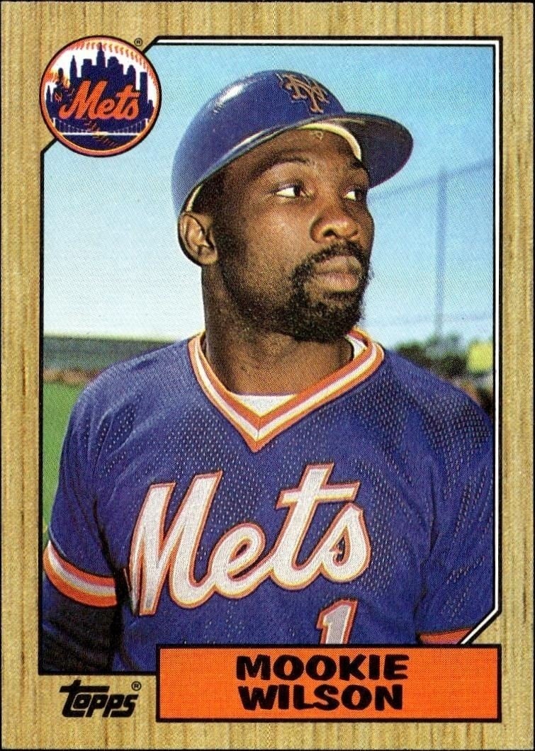Mookie Wilson 1987 Topps #625 Baseball Trading Card - Front 1987 Topps Mookie Wilson #625 baseball trading card front