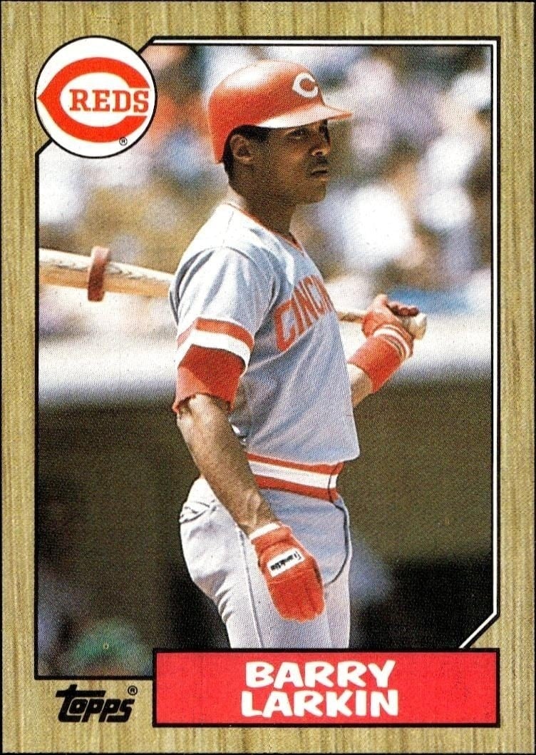 Barry Larkin 1987 Topps #648 Baseball Trading Card - Front 1987 Topps Barry Larkin #648 baseball trading card front