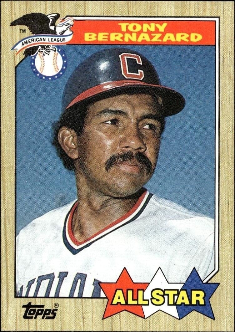 Tony Bernazard 1987 Topps #607 Baseball Trading Card - Front 1987 Topps Tony Bernazard #607 baseball trading card front