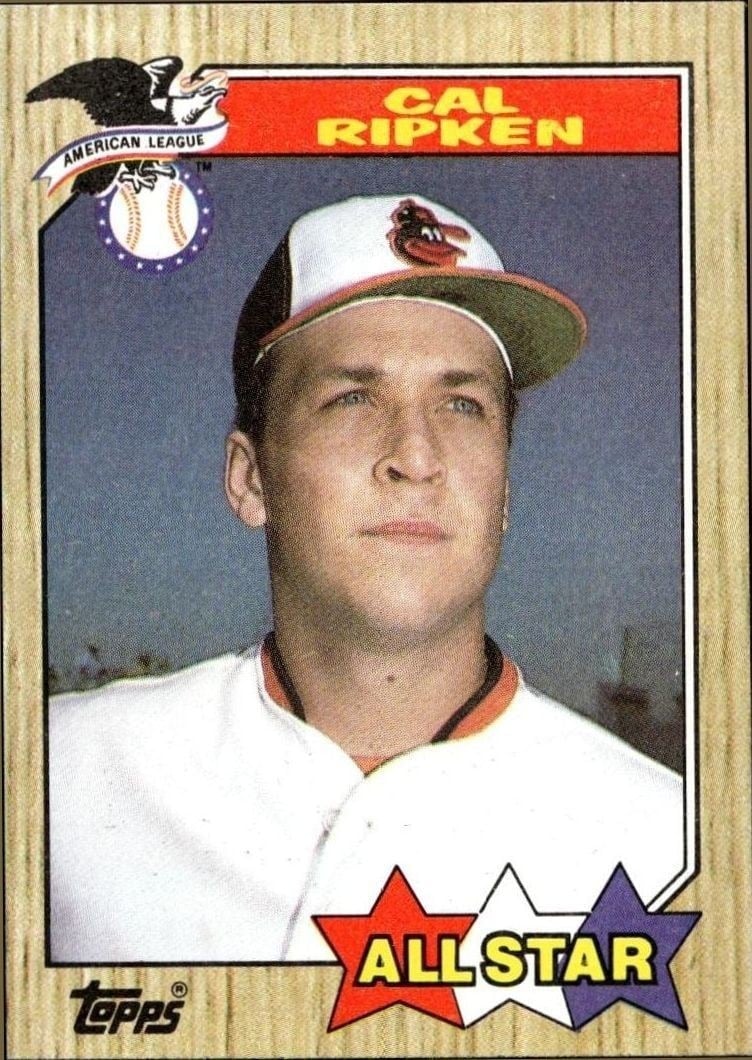 Cal Ripken 1987 Topps #609 Baseball Trading Card - Front 1987 Topps Cal Ripken #609 baseball trading card front